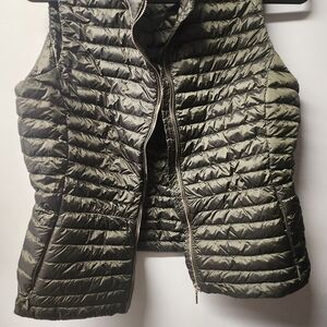 Massimo Dutti Khaki Quilted Women's Vest